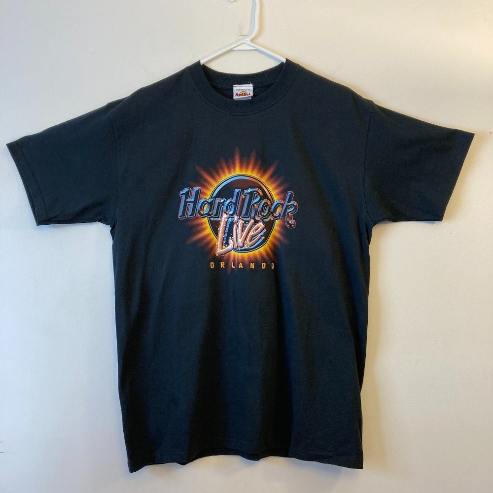 Hard Rock Live Cafe Orlando Tee Shirt L Black